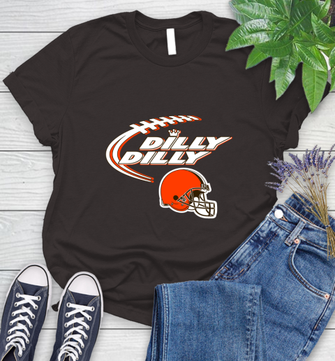 NFL Cleveland Browns Dilly Dilly Football Sports Women's T-Shirt 8