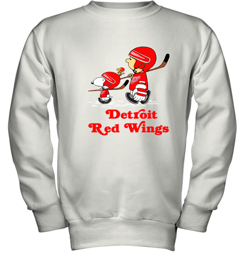 Let's Play Detroit Red Wings Ice Hockey Snoopy NHL Youth Sweatshirt