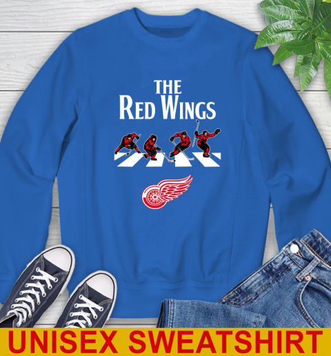 NHL Hockey Detroit Red Wings The Beatles Rock Band Shirt Sweatshirt 11