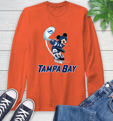 NHL Hockey Tampa Bay Lightning Cheerful Mickey Mouse Shirt Long Sleeve T-Shirt 6 NHL Hockey Tampa Bay Lightning Cheerful Mickey Mouse Shirt Long Sleeve T-Shirt - Image 6
