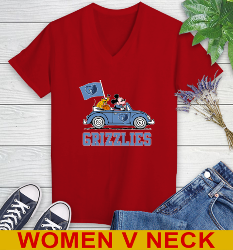 NBA Basketball Memphis Grizzlies Pluto Mickey Driving Disney Shirt Women's V-Neck T-Shirt 13 NBA Basketball Memphis Grizzlies Pluto Mickey Driving Disney Shirt Women's V-Neck T-Shirt - Image 13