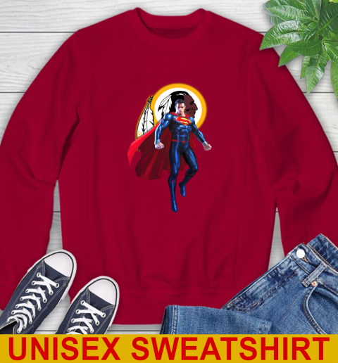 NFL Superman DC Sports Football Washington Redskins Sweatshirt 7