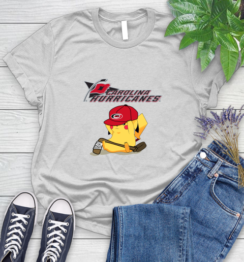 NHL Pikachu Hockey Sports Carolina Hurricanes Women's T-Shirt