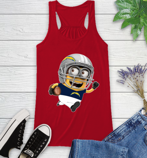 NFL San Diego Chargers Minions Disney Football Sports Racerback Tank 6