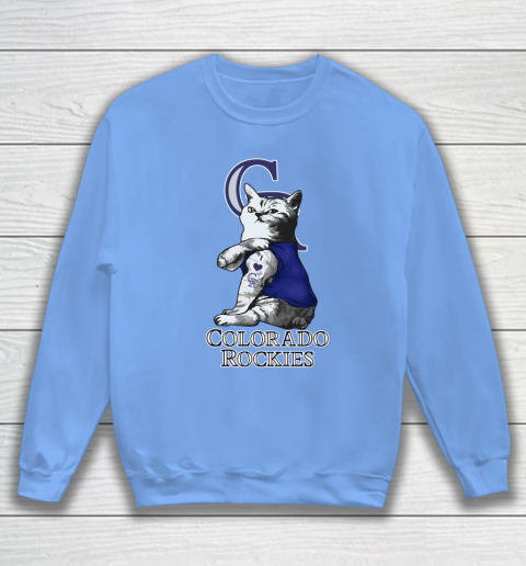 MLB Baseball My Cat Loves Colorado Rockies Sweatshirt 8