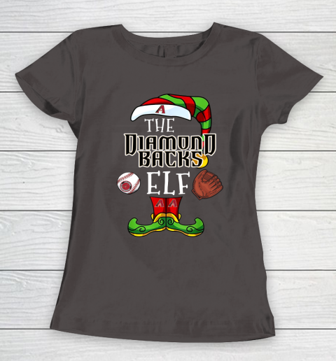Arizona Diamondbacks Christmas ELF Funny MLB Women's T-Shirt 7