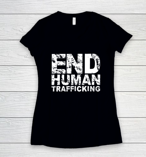 End Human Trafficking Shirt Women's V-Neck T-Shirt
