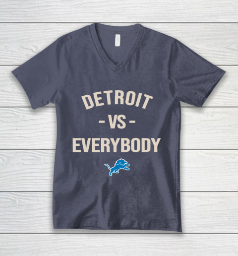 Detroit Lions Vs Everybody V-Neck T-Shirt 7