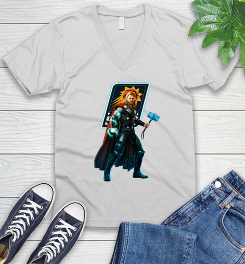 NBA Thor Avengers Endgame Basketball Phoenix Suns V-Neck T-Shirt