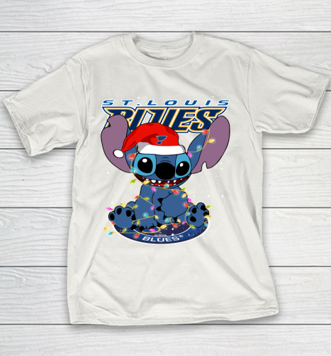 St.Louis Blues NHL Hockey noel stitch Christmas Youth T-Shirt