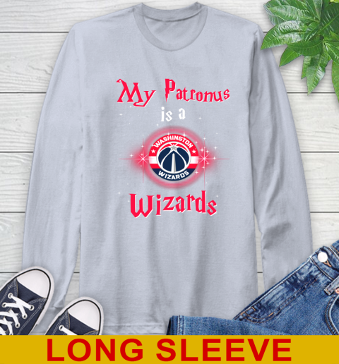 NBA Basketball Harry Potter My Patronus Is A Washington Wizards Long Sleeve T-Shirt 6