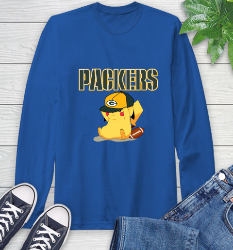 NFL Pikachu Football Sports Green Bay Packers Long Sleeve T-Shirt 9