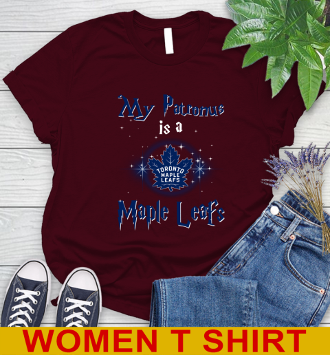 NHL Hockey Harry Potter My Patronus Is A Toronto Maple Leafs Women's T-Shirt 6