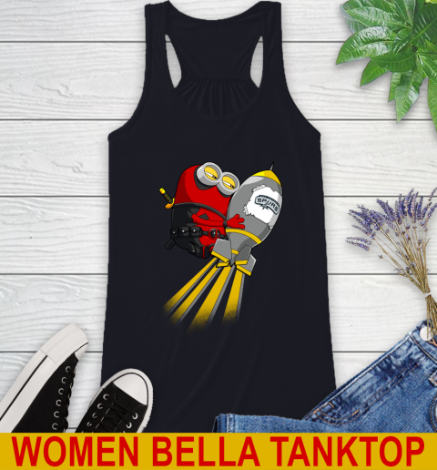 NBA Basketball San Antonio Spurs Deadpool Minion Marvel Shirt Racerback Tank 8