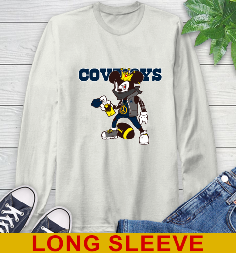 Dallas Cowboys NFL Football Mickey Peace Sign Sports Long Sleeve T-Shirt 13 Dallas Cowboys NFL Football Mickey Peace Sign Sports Long Sleeve T-Shirt - Image 13