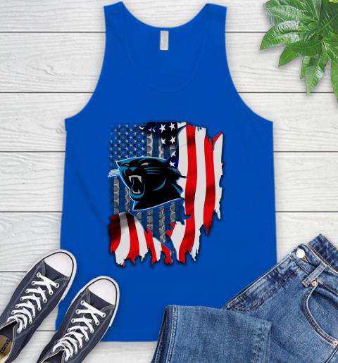 Carolina Panthers NFL Football American Flag Tank Top - Image 5