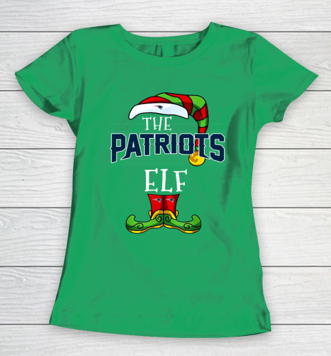 New England Patriots Christmas ELF Funny NFL Women's T-Shirt 5
