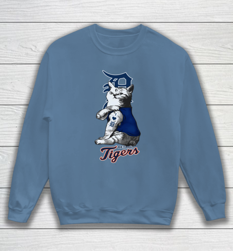 MLB Baseball My Cat Loves Detroit Tigers Sweatshirt 6
