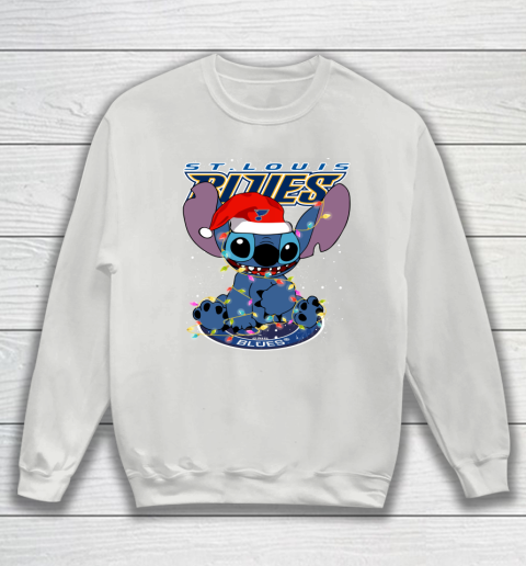 St.Louis Blues NHL Hockey noel stitch Christmas Sweatshirt 3