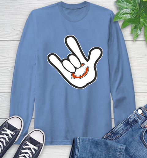 Chicago Bears NFL Football Mickey Rock Hand Disney Long Sleeve T-Shirt 11