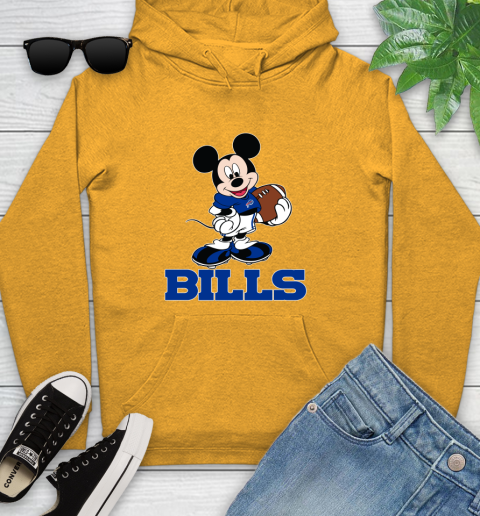 NFL Football Buffalo Bills Cheerful Mickey Mouse Shirt Youth Hoodie 3