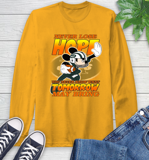 New York Jets NFL Football Mickey Disney Never Lose Hope Long Sleeve T-Shirt 2