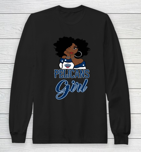 New Orleans Pelicans Girl NBA Long Sleeve T-Shirt