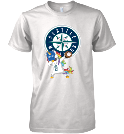 Hip Hop Dabbing Unicorn Flippin Love Seattle Mariners Premium Men's T-Shirt