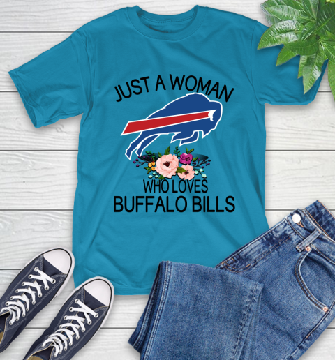 NFL Just A Woman Who Loves Buffalo Bills Football Sports T-Shirt 7