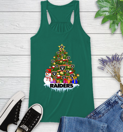 Oakland Raiders Merry Christmas NFL Football Sports Racerback Tank 7