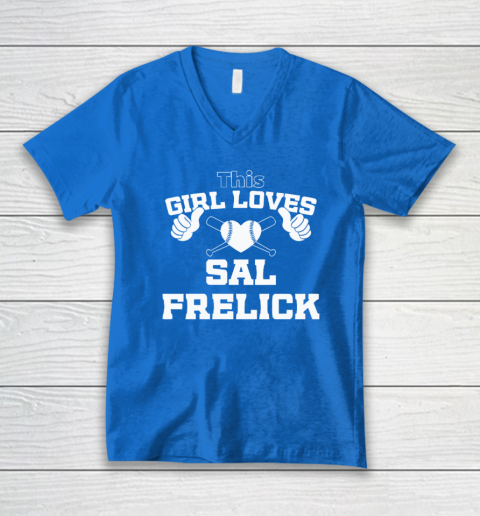 This Girl Loves Sal Frelick V-Neck T-Shirt 4