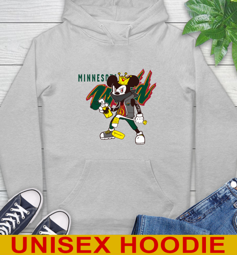 Minnesota Wild NHL Hockey Mickey Peace Sign Sports Hoodie 6