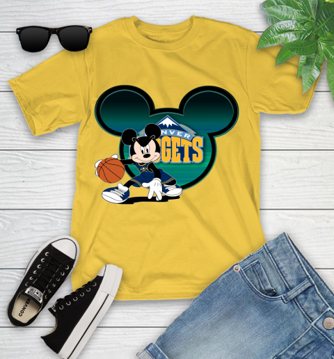 NBA Denver Nuggets Mickey Mouse Disney Basketball Youth T-Shirt 8