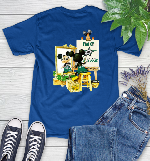 NHL Hockey Dallas Stars Mickey Drawing Shirt 91