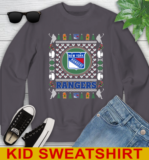 New York Rangers Merry Christmas NHL Hockey Loyal Fan Youth Sweatshirt 5