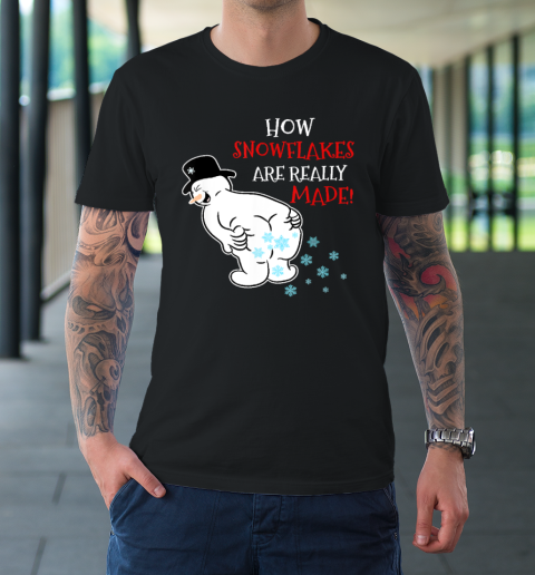 Funny Snowman How Snowflake Are Really Made Christmas Cutome T-Shirt