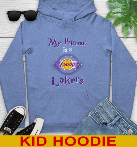 NBA Basketball Harry Potter My Patronus Is A Los Angeles Lakers Youth Hoodie - Image 13