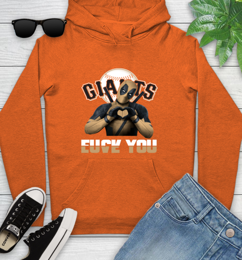 MLB San Francisco Giants Deadpool Love You Fuck You Baseball Sports Youth Hoodie 4