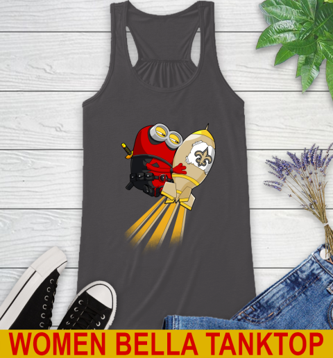 NFL Football New Orleans Saints Deadpool Minion Marvel Shirt Racerback Tank 10