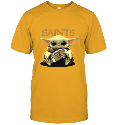 Baby Yoda Loves The New Orleans Saints Star Wars NFL Unisex Jersey Tee