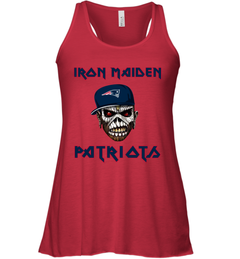 NFL New England Patriots Iron Maiden Rock Band Music Football Sports CLtrqTPN5PJ flowy tank 32 95 151514 front red
