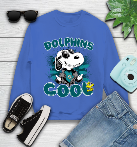 NFL Football Miami Dolphins Cool Snoopy Shirt Youth Sweatshirt 5