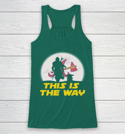 Atlanta Braves MLB Baseball Star Wars Yoda And Mandalorian This Is The Way Racerback Tank 5