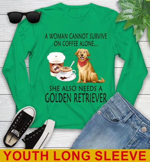 Women cannot survive on coffee alone she also need a GOLDEN tshirt 105