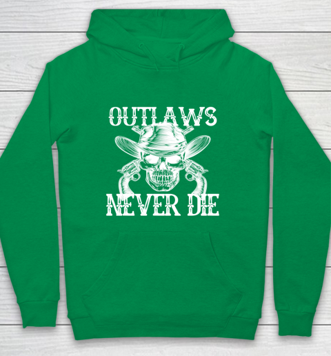 Outlaws Never Die shirt skull biker Youth Hoodie 4
