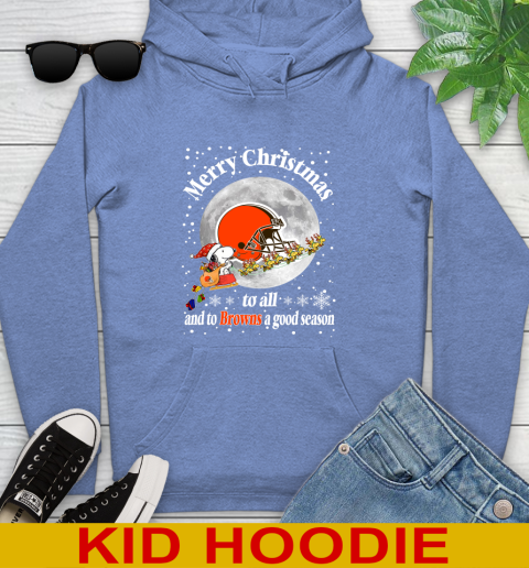Cleveland Browns Merry Christmas To All And To Browns A Good Season NFL Football Sports Youth Hoodie 12