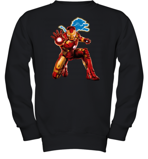 NFL Iron Man Detroit Lions Youth Sweatshirt - Rookbrand