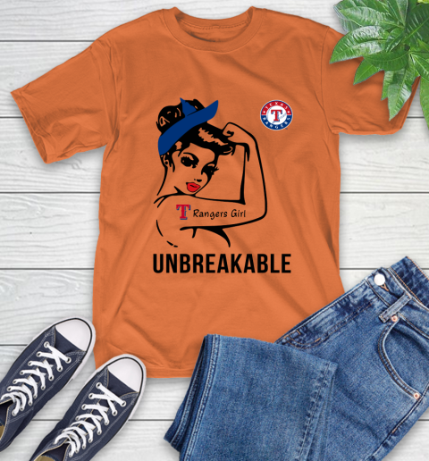 MLB Texas Rangers Girl Unbreakable Baseball Sports T-Shirt 3
