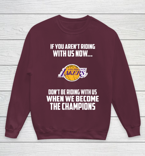 NBA Los Angeles Lakers Basketball We Become The Champions Youth Sweatshirt 4