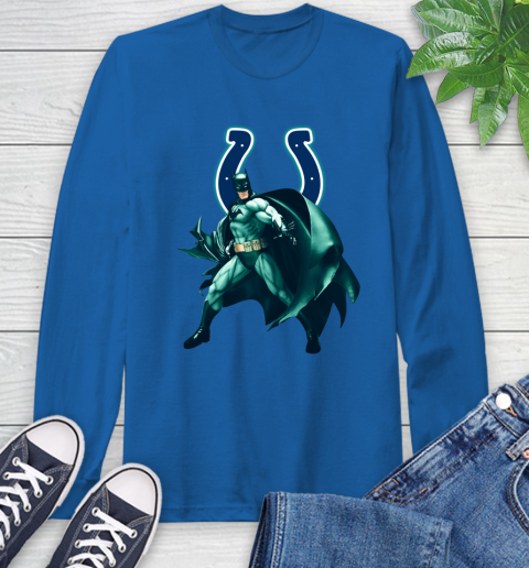 NFL Batman Football Sports Indianapolis Colts Long Sleeve T-Shirt 9